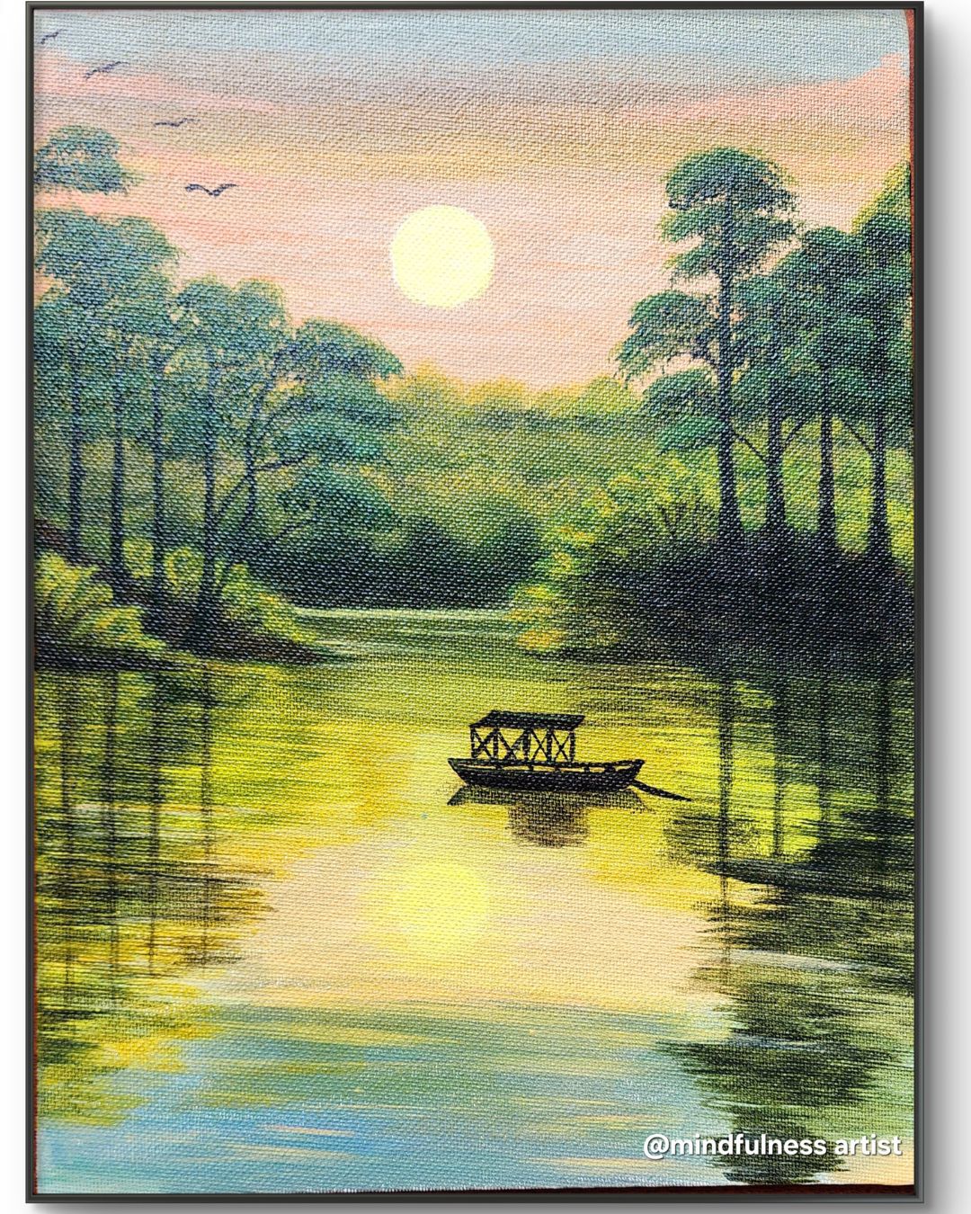 This painting was created to bring a sense of serenity and presence into your space. It reminds us to pause, breathe, and enjoy the still beauty of early morning light. Ideal for peaceful interiors and mindful living.